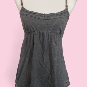 Y2K Hollister Babydoll Gray Tank
